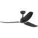 Hugo 52 inch Matte Black Exterior Ceiling Fan