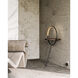 Maya 37.13 inch 14 watt Black and Walnut Floor Lamp Portable Light