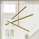 Vega LED 0.75 inch Brushed Gold Chandelier Ceiling Light