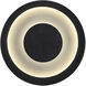 Stephord Black Exterior Wall Sconce in Frosted Glass