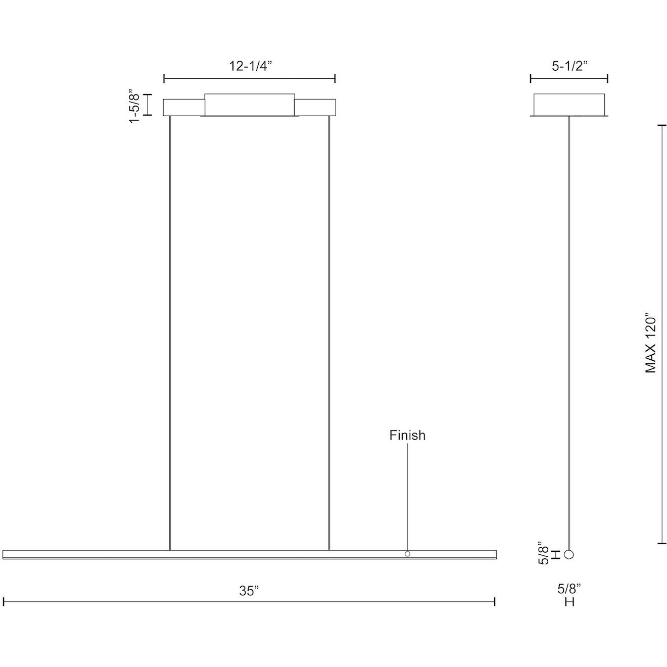 Chute led online linear suspension