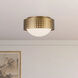 Astoria 2 Light 10 inch Vintage Brass Flush Mount Ceiling Light