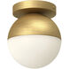 Monae 1 Light 6 inch Brushed Gold/Opal Glass Flush Mount Ceiling Light