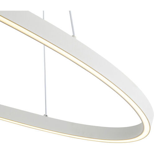 Ovale Linear Pendant Ceiling Light in White
