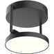 Novel LED 5.25 inch Black Semi Flush Mount Ceiling Light
