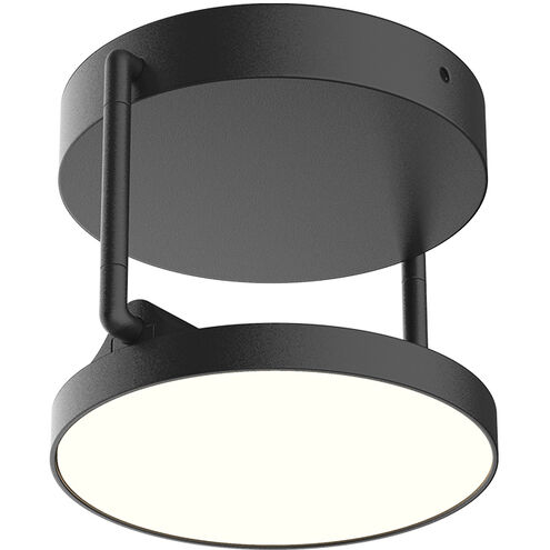 Novel LED 5.25 inch Black Semi Flush Mount Ceiling Light