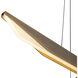 Tachi LED 31.13 inch Vintage Brass Pendant Ceiling Light