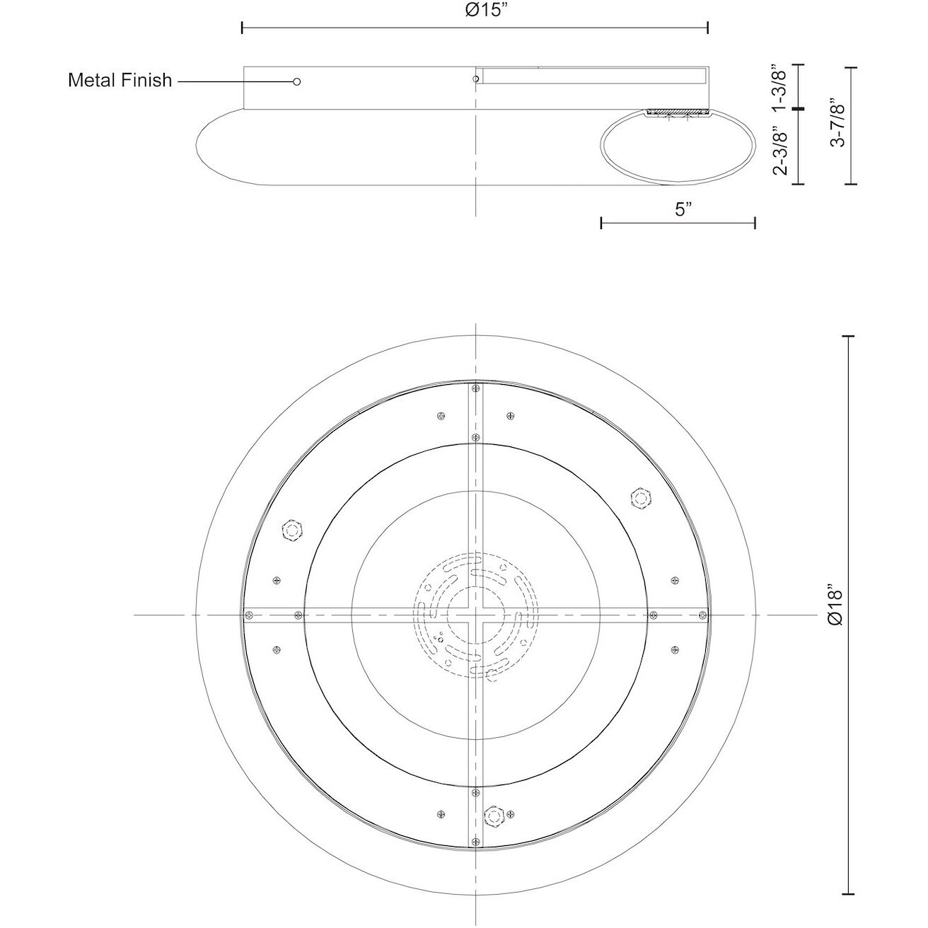 Cumulus LED 18 inch White Flush Mount Ceiling Light