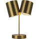 Keiko 18.5 inch 120 watt Brushed Gold Table Lamp Portable Light