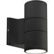 Lund LED 7 inch Black Outdoor Wall Sconce