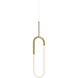 Huron LED 1 inch Brushed Gold Pendant Ceiling Light