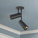 Downey LED 2.38 inch Black Semi-Flush Mount Ceiling Light