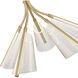Mulberry LED 26.88 inch Brushed Gold and Light Guide Chandelier Ceiling Light