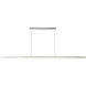 Vega Linear Pendant Ceiling Light in Brushed Nickel