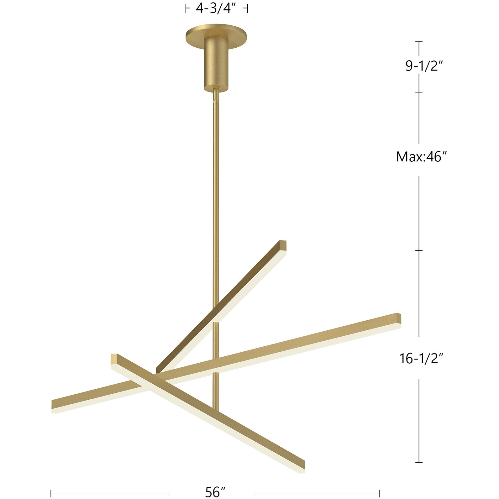 Vega LED 0.75 inch Brushed Nickel Chandelier Ceiling Light