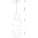 Samson LED 5.88 inch Smoked Pendant Ceiling Light in Smoked Glass
