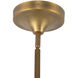Reese 47.5 inch Vintage Brass Chandelier Ceiling Light in Amber Glass