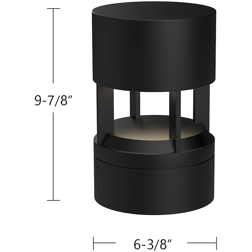 Novato 120-277V 24.00 watt Black Exterior Bollard