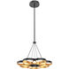 Maestro LED 25.75 inch Black/Gold Chandelier Ceiling Light in Black and Gold