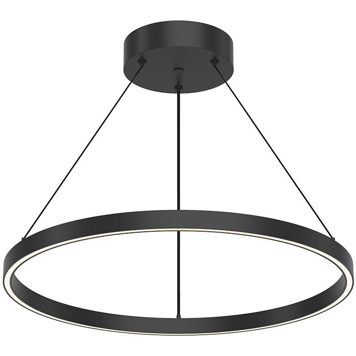 Cerchio LED 23.63 inch Black Pendant Ceiling Light