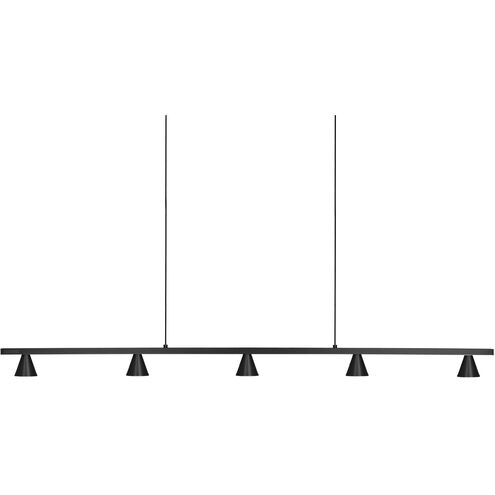 Dune Linear Pendant Ceiling Light in Black