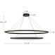 Ovale LED 28.25 inch Black Chandelier Ceiling Light