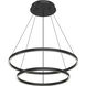 Cerchio LED 31.5 inch Black Chandelier Ceiling Light