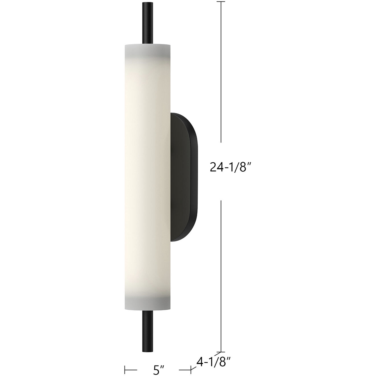 Estes LED 24.13 inch Black Exterior Wall Sconce