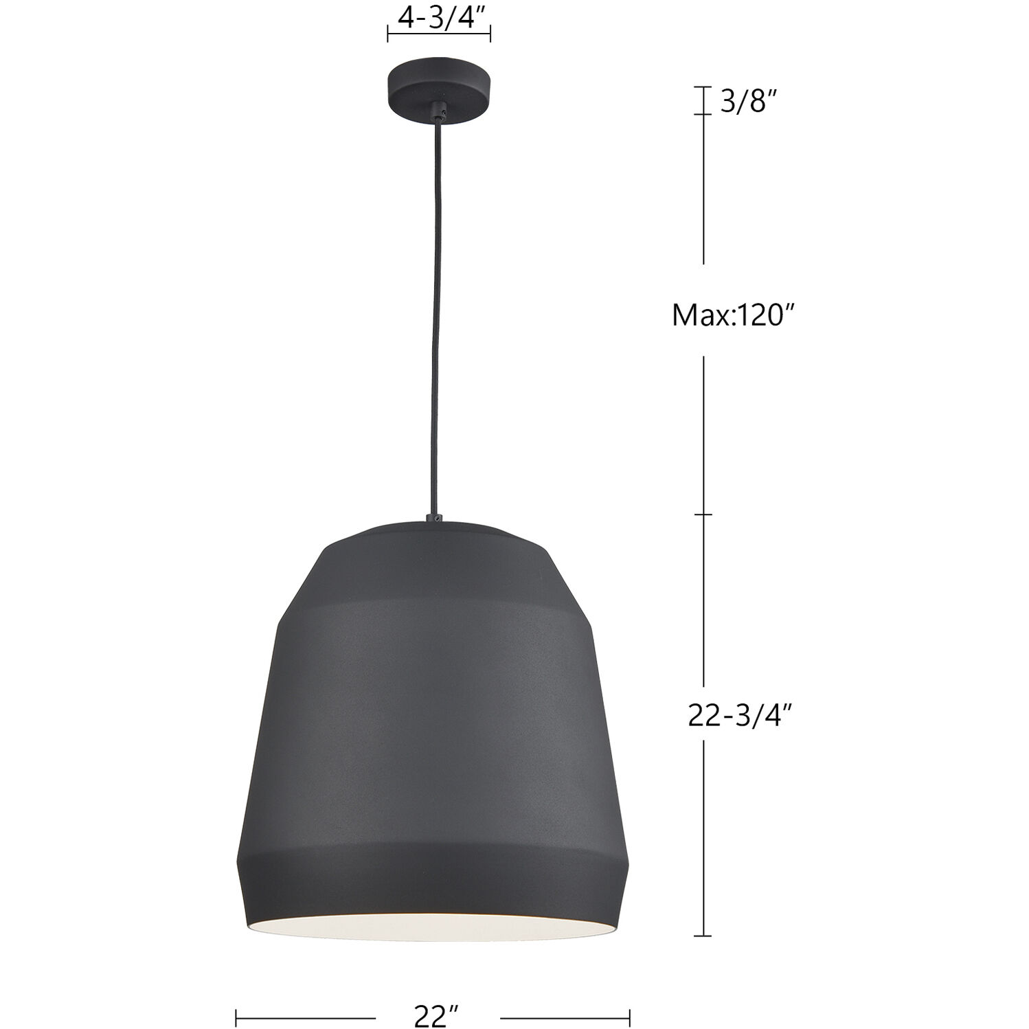 Sedona Pendant Ceiling Light in Black