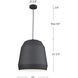 Sedona Pendant Ceiling Light in Black