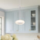 Stephord LED 4 inch Chrome Pendant Ceiling Light in Frosted Glass Shade