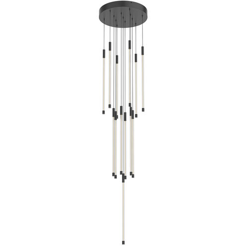 Motif LED 12.75 inch Black Multi-Pendant Ceiling Light