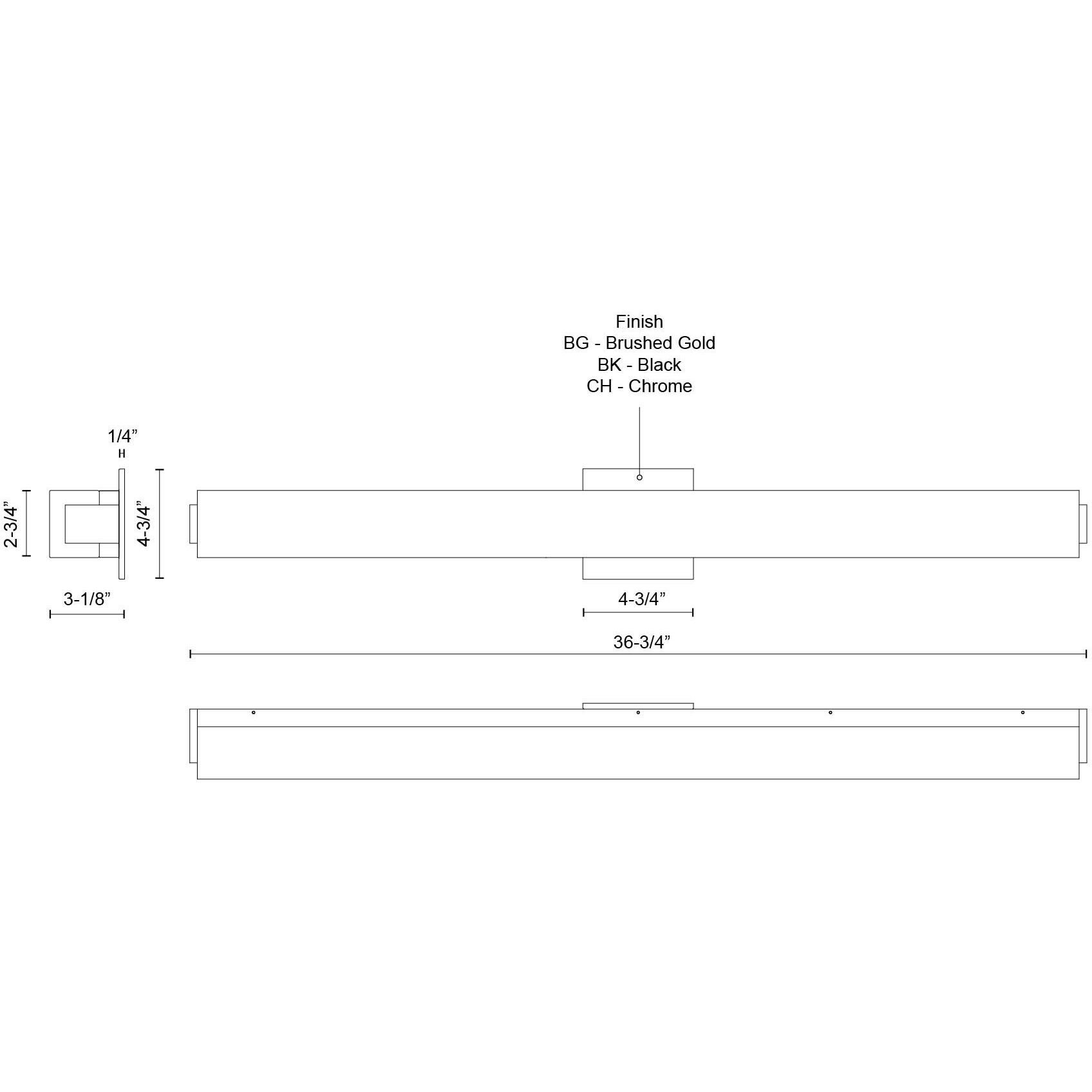 Latitude Vanity Light Wall Light in Chrome