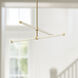 Blade LED 1 inch Brushed Gold Chandelier Ceiling Light