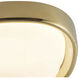 Pebble 8.25 inch Metallic Brass Flush Mount Ceiling Light