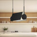 Phoenix LED 9 inch Black and White Linear Pendant Ceiling Light