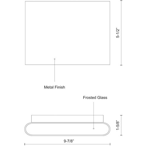 Slate LED 9.88 inch Brushed Gold ADA Wall Sconce Wall Light