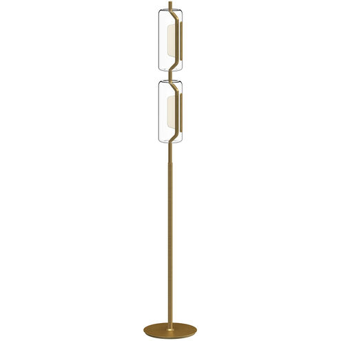 Hilo 63.5 inch 17 watt Brushed Gold Floor Lamp Portable Light
