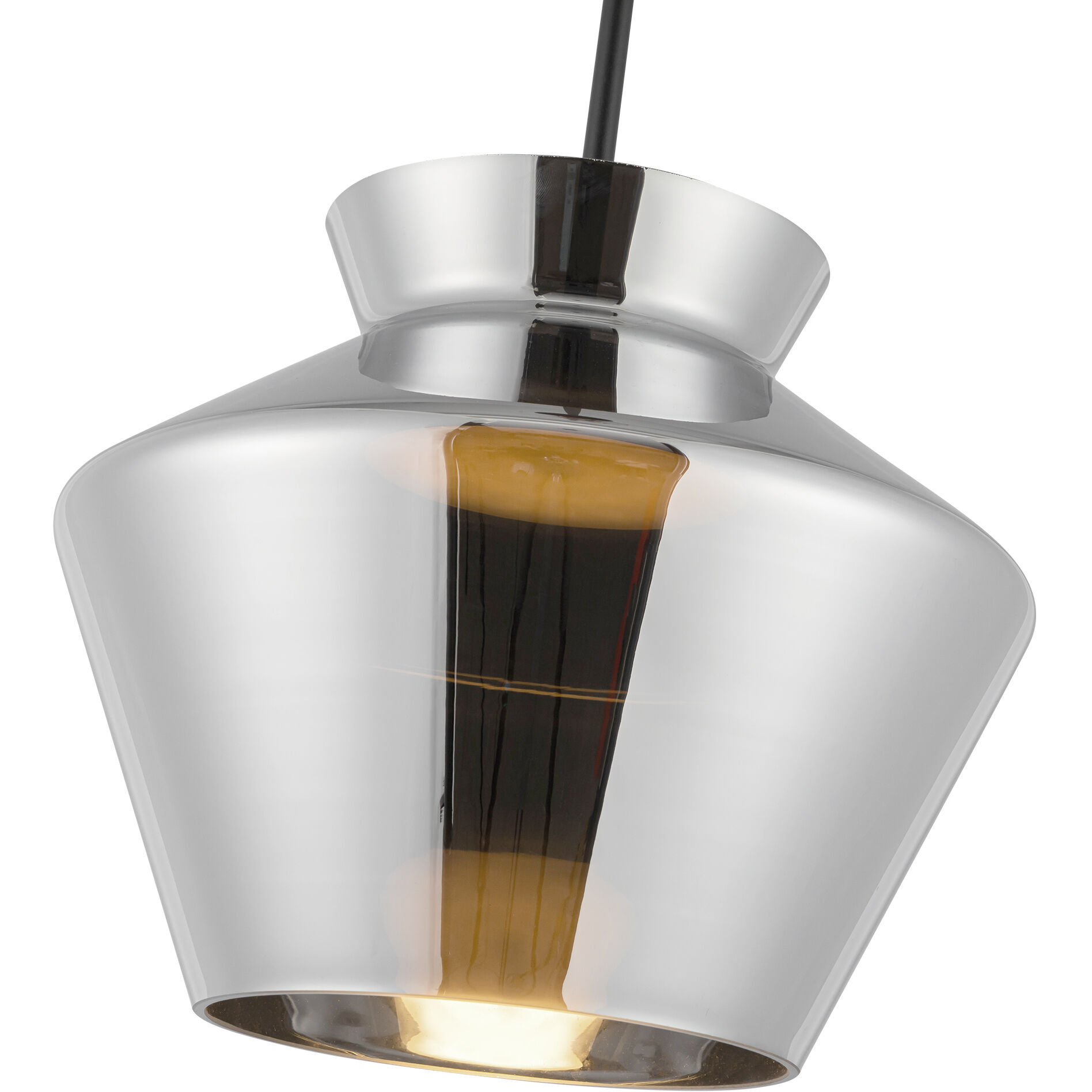 Trinity Pendant Ceiling Light in Chrome Glass