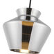Trinity Pendant Ceiling Light in Chrome Glass