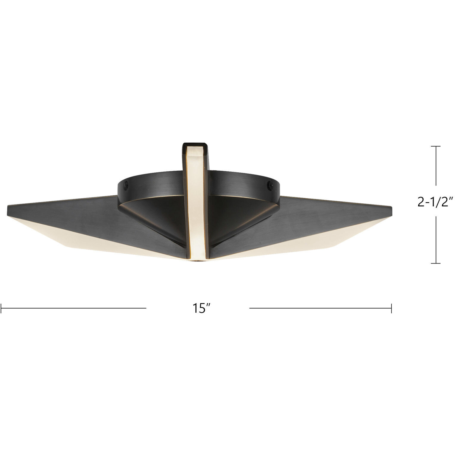 Tachi LED 15 inch Urban Bronze Flush Mount Ceiling Light