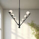 Cypress LED 9.63 inch Black/Opal Glass Pendant Ceiling Light