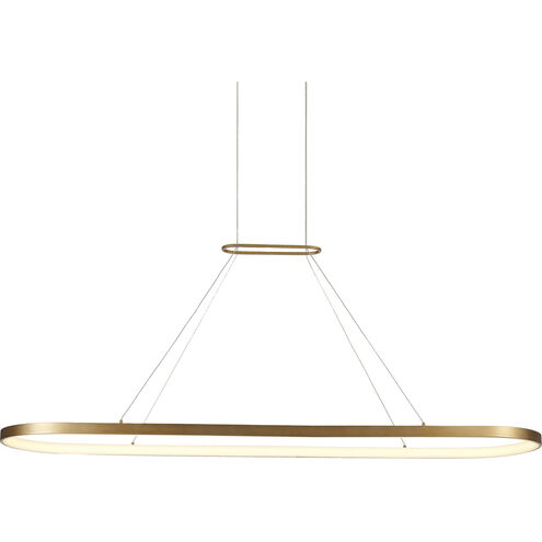 Eerie LED 59 inch Antique Brass Pendant Ceiling Light