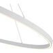 Ovale Linear Pendant Ceiling Light in White