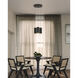 Cameo LED 11 inch Black Multi Pendant Ceiling Light in Clear Glass + Interior Opal Glass