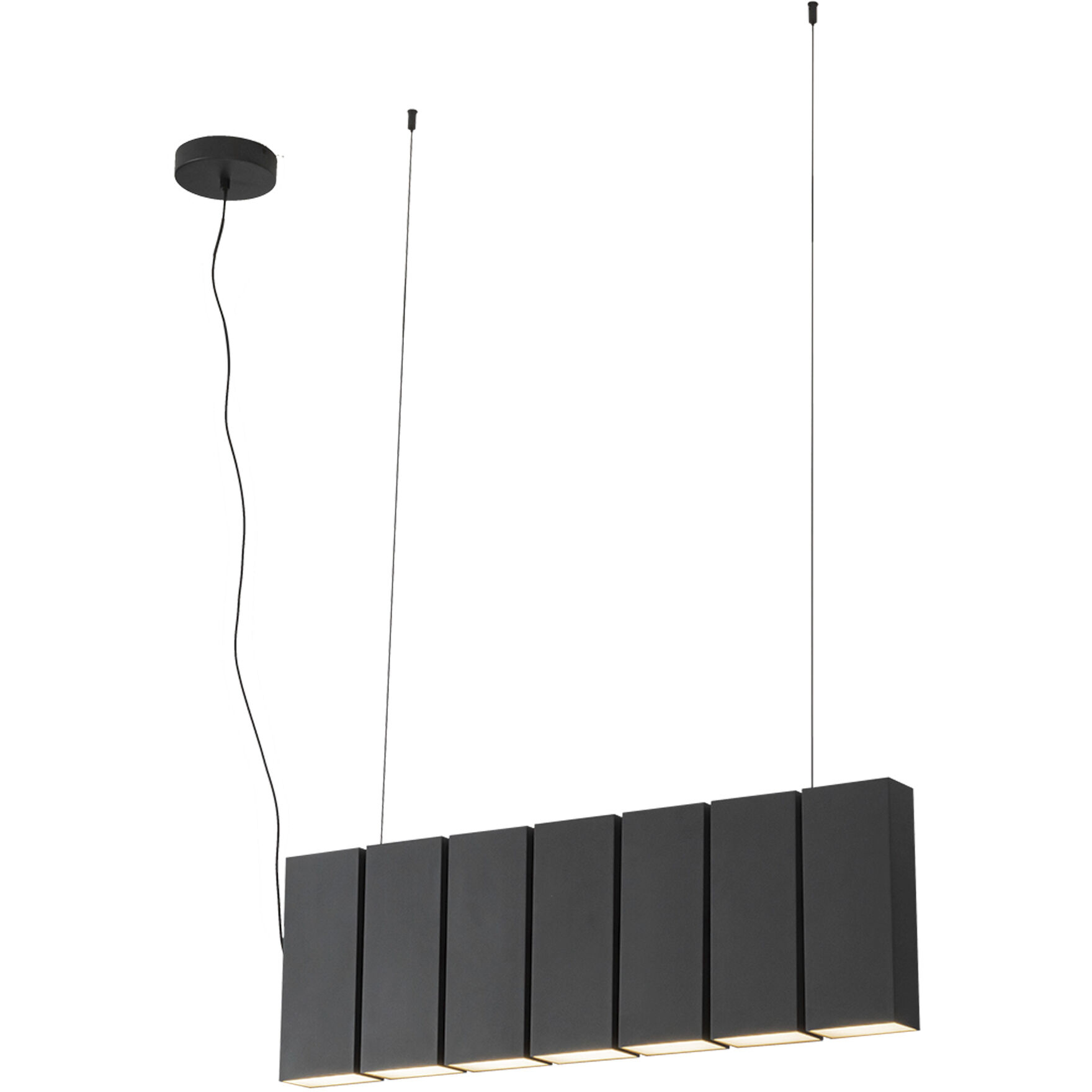 Domino LED 35.5 inch Black Linear Pendant Ceiling Light