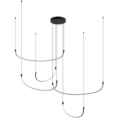 Talis LED 70.5 inch Black Multi-Pendant Ceiling Light