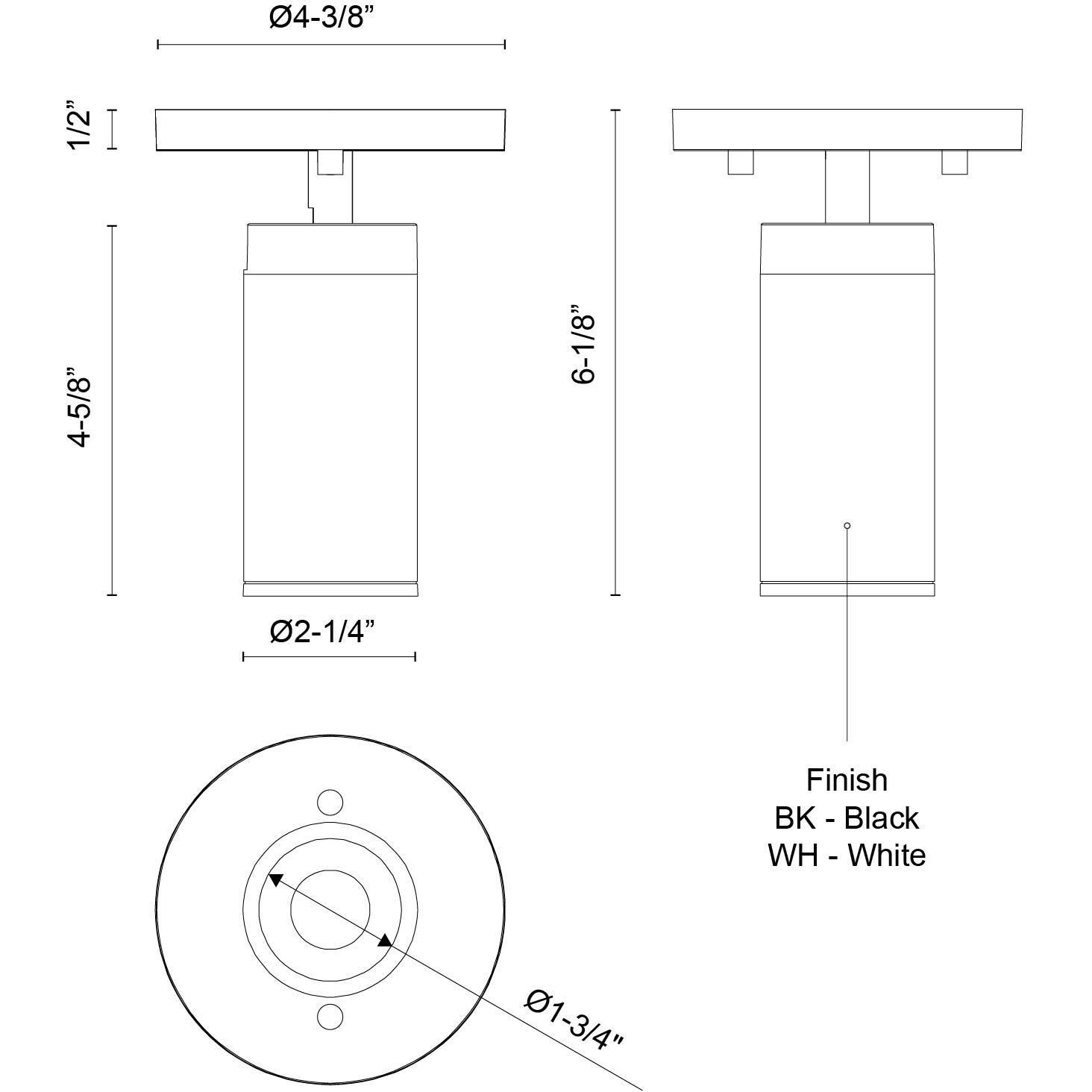 Lorna LED 4.38 inch White Adjustable Ceiling Mount Ceiling Light
