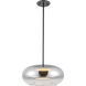 Trinity Pendant Ceiling Light in Chrome Glass