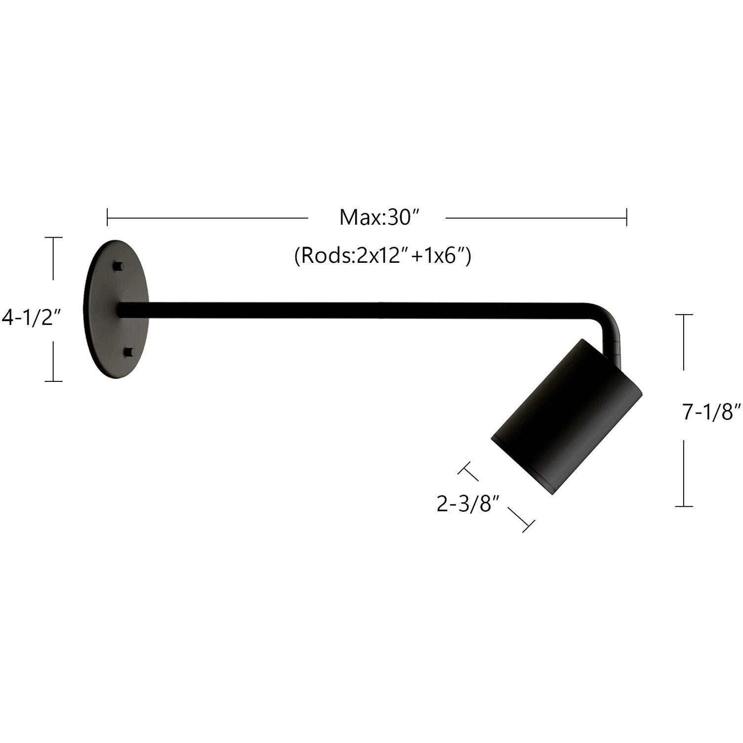 Barclay Wall/Ceiling Light Wall Light in Black